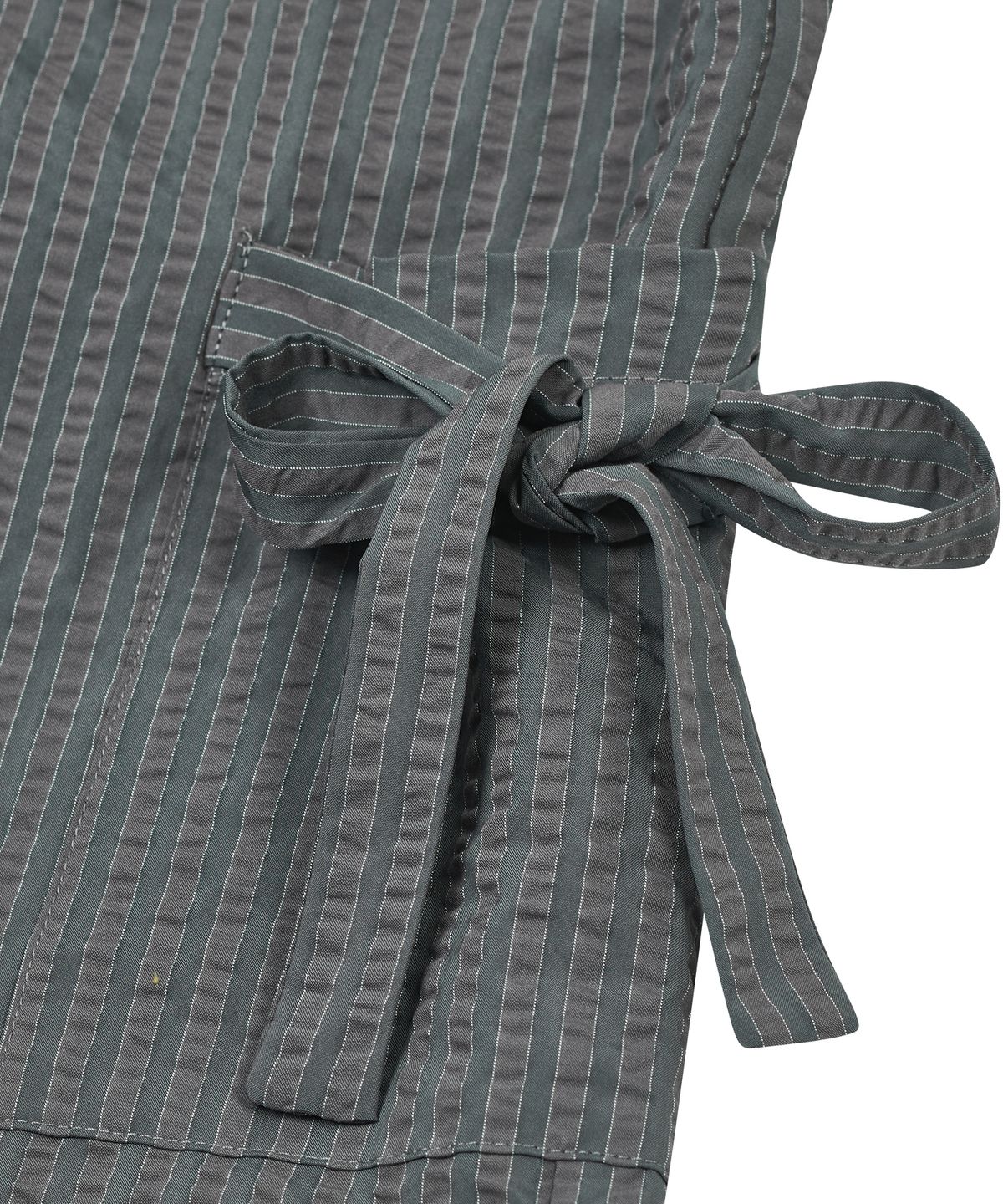 타입서비스(TYPESERVICE) Ruffled Stripe Pocket Pants [Gray]
