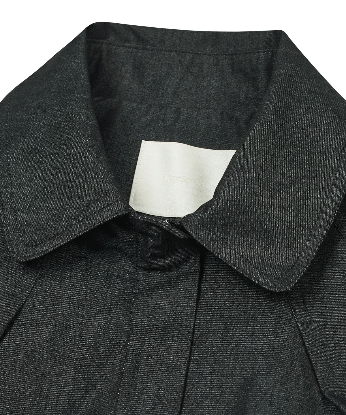 타입서비스(TYPESERVICE) Ruffled Denim Jacket [Black]