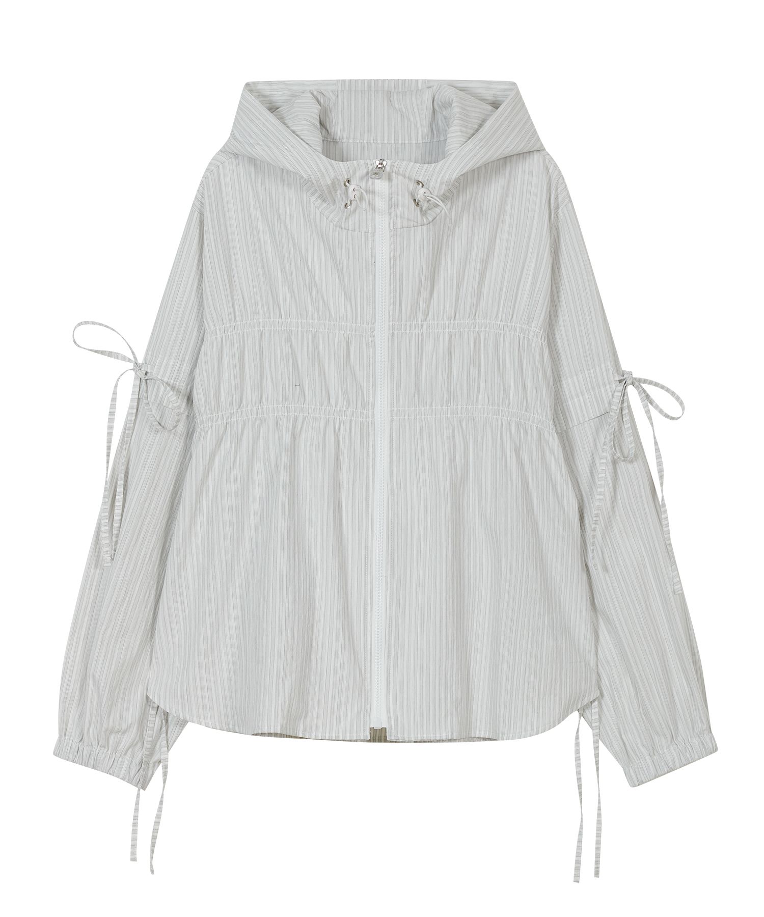 【typeservice】25ss Side Shirred Hooded Jacket Side Shirred Hooded Jacket [White] - 타입서비스