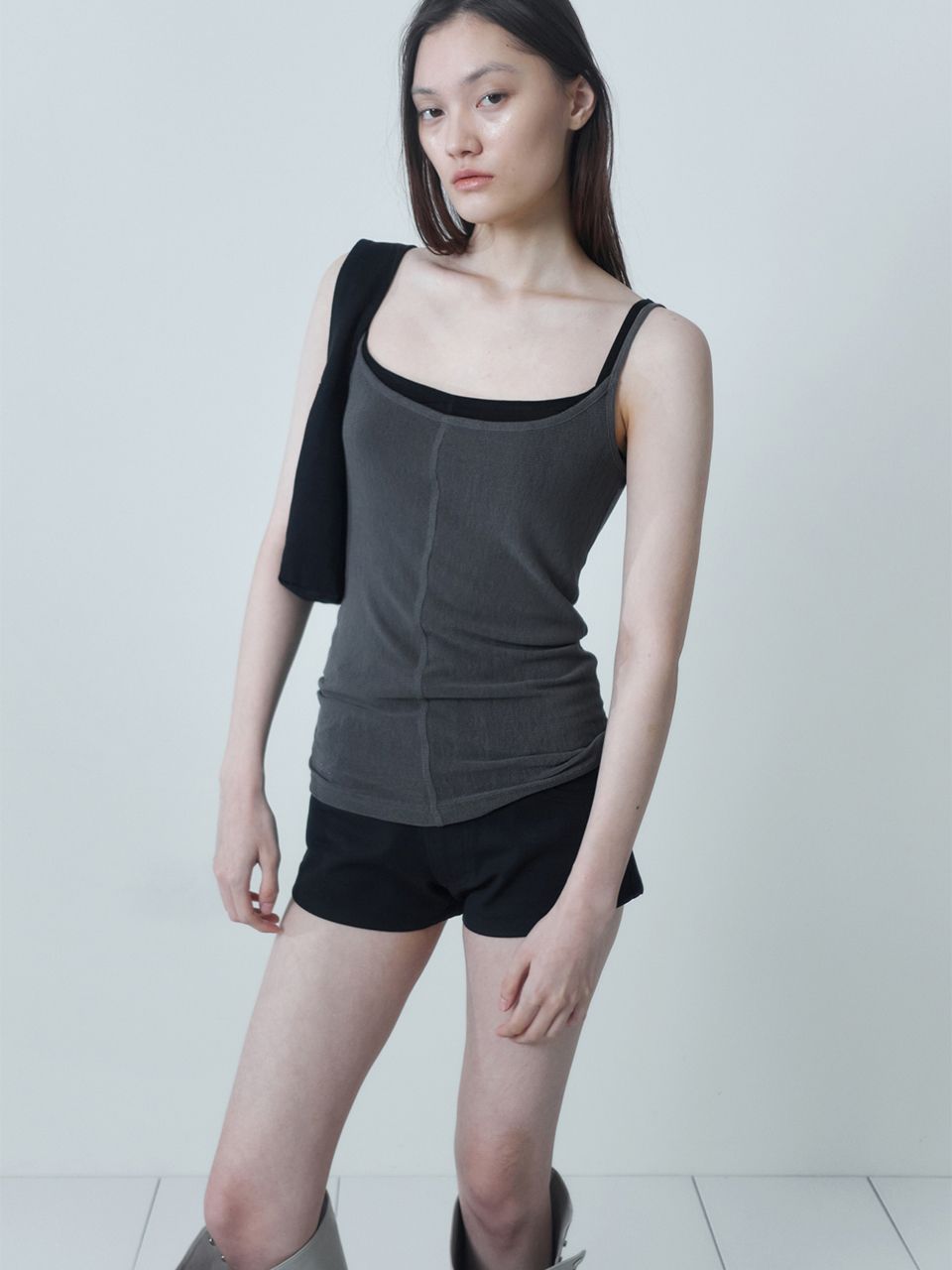 ★CERRIC★DOUBLE POCKET SHORT★1523★Black★韓国★大人気★ MUSINSA公式 | CERRIC DOUBLE POCKET SHORT / BLACK