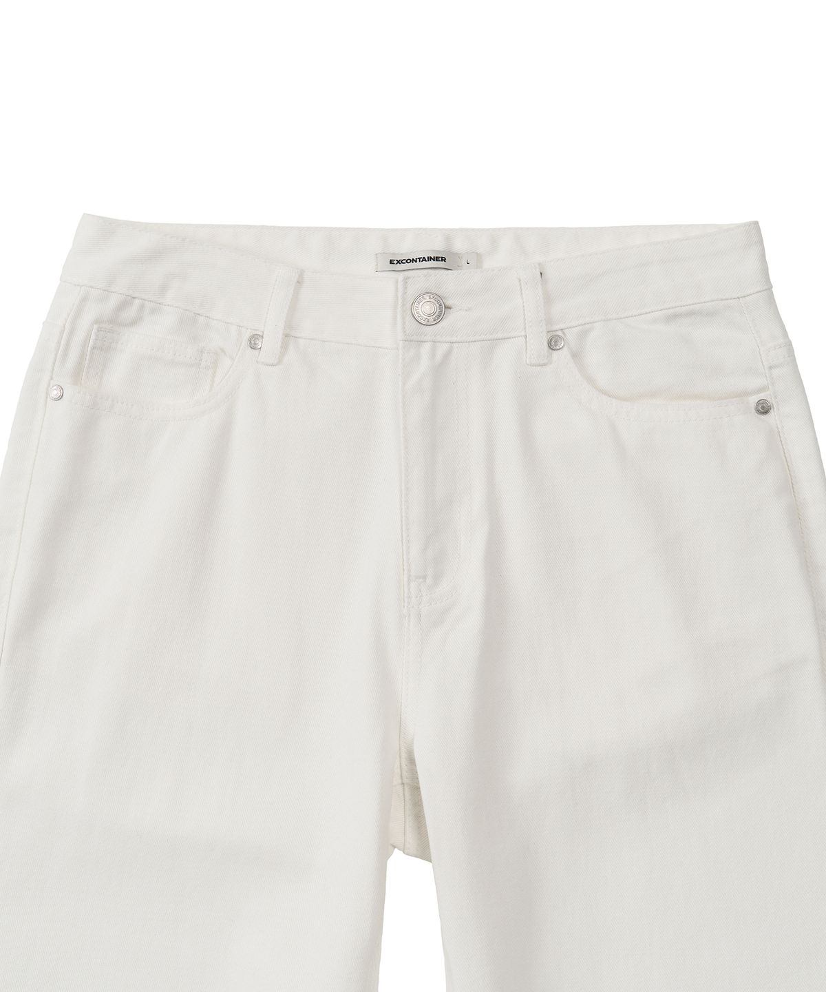 엑스컨테이너(EXCONTAINER) WIDE DENIM PANTS (CREAM)
