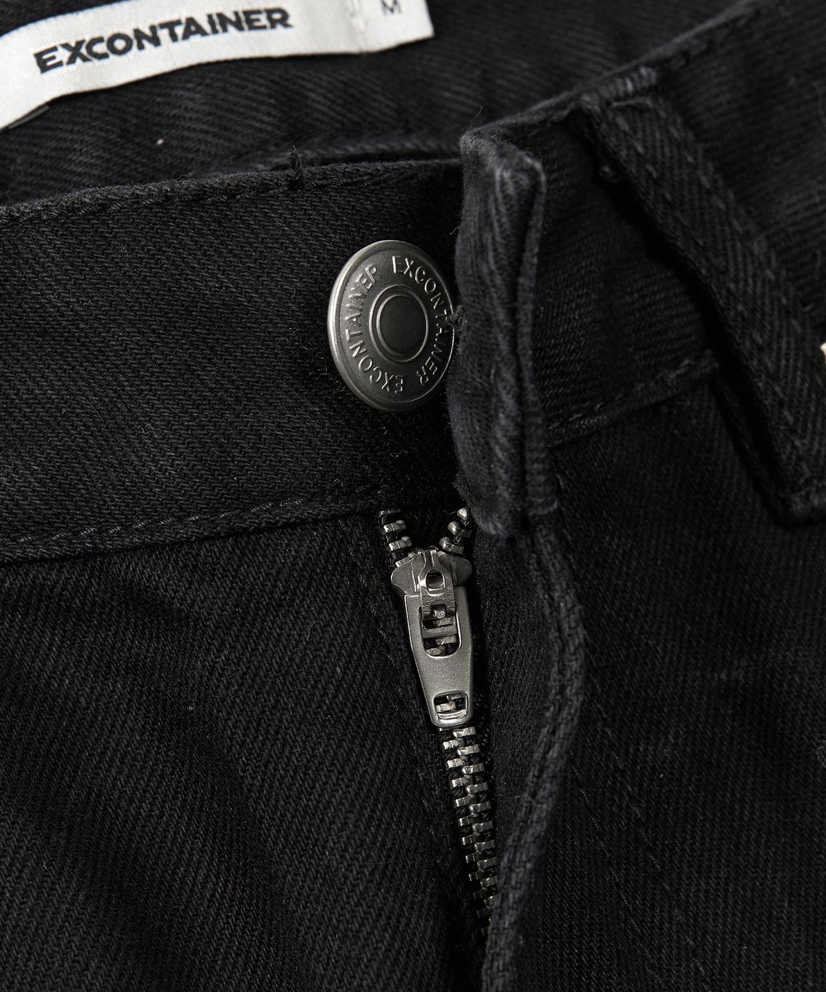 엑스컨테이너(EXCONTAINER) WIDE DENIM PANTS (BLACK)