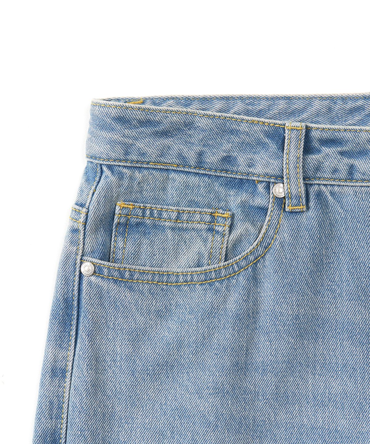 엑스컨테이너(EXCONTAINER) WIDE DENIM PANTS (LIGHT INDIGO)