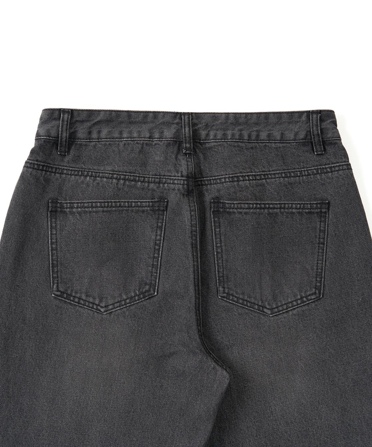 엑스컨테이너(EXCONTAINER) WIDE DENIM PANTS (DARK GREY)