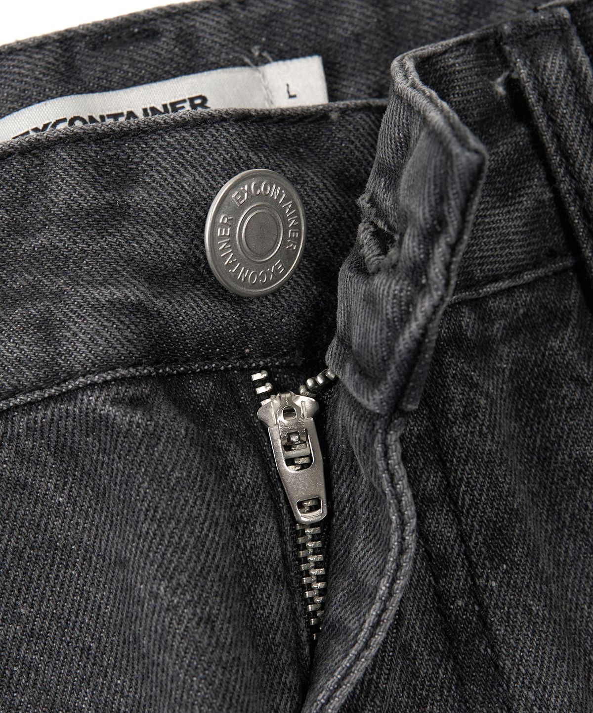 엑스컨테이너(EXCONTAINER) WIDE DENIM PANTS (DARK GREY)