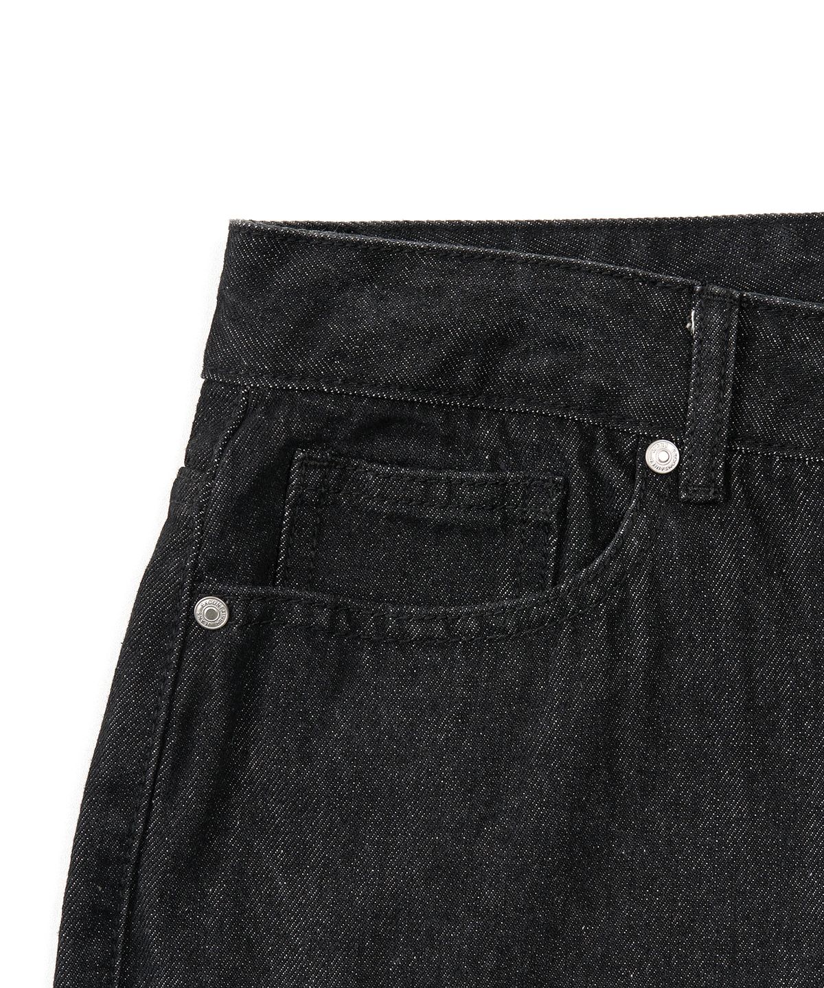 엑스컨테이너(EXCONTAINER) WIDE DENIM PANTS (RAW BLACK)