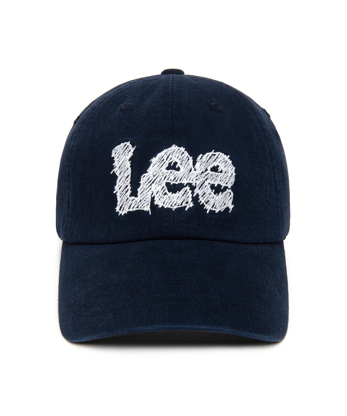 리(LEE) 드로잉 트위치 로고 코튼 볼캡 네이비