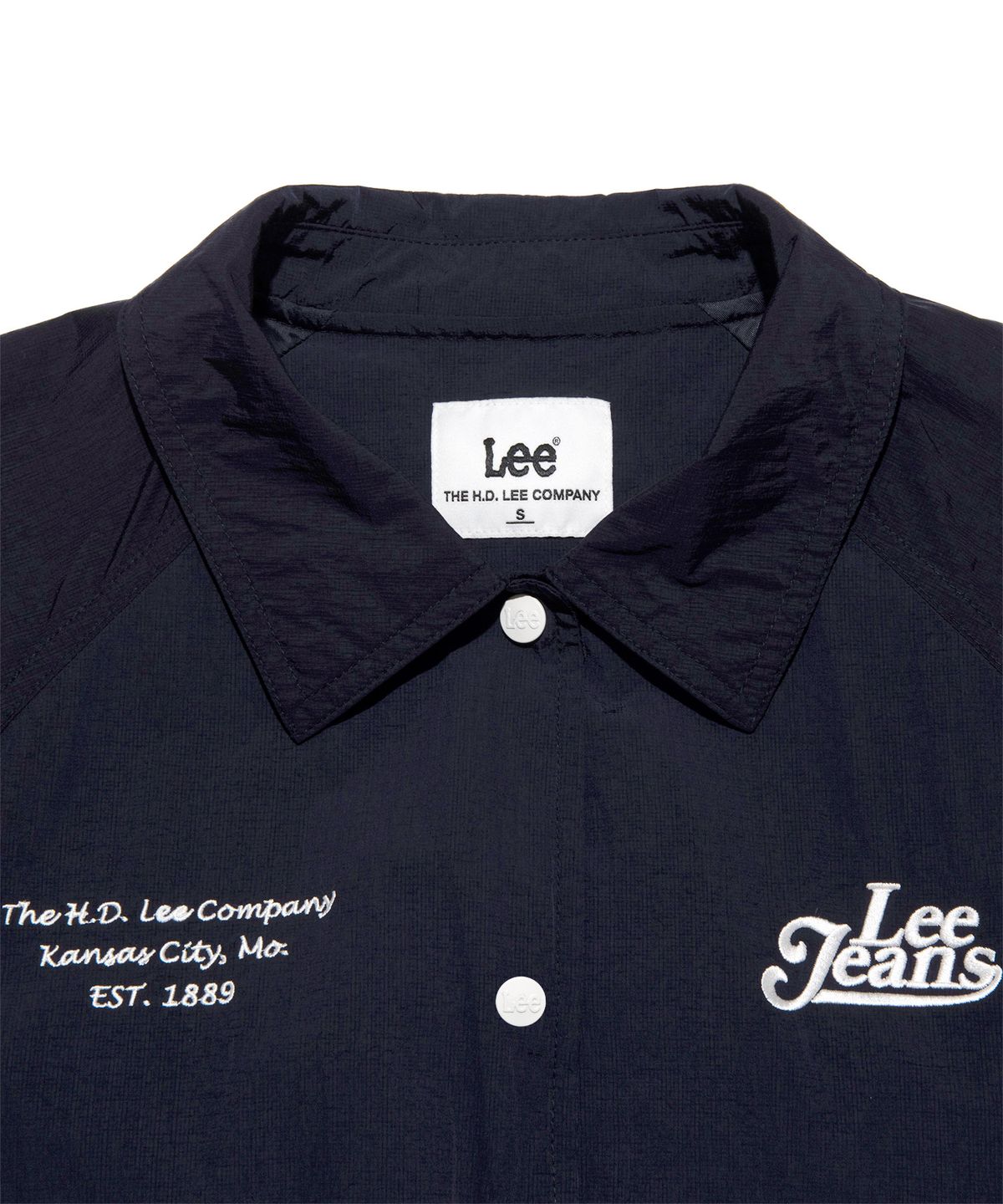 리(LEE) 우먼 나일론 바시티 자켓 네이비
