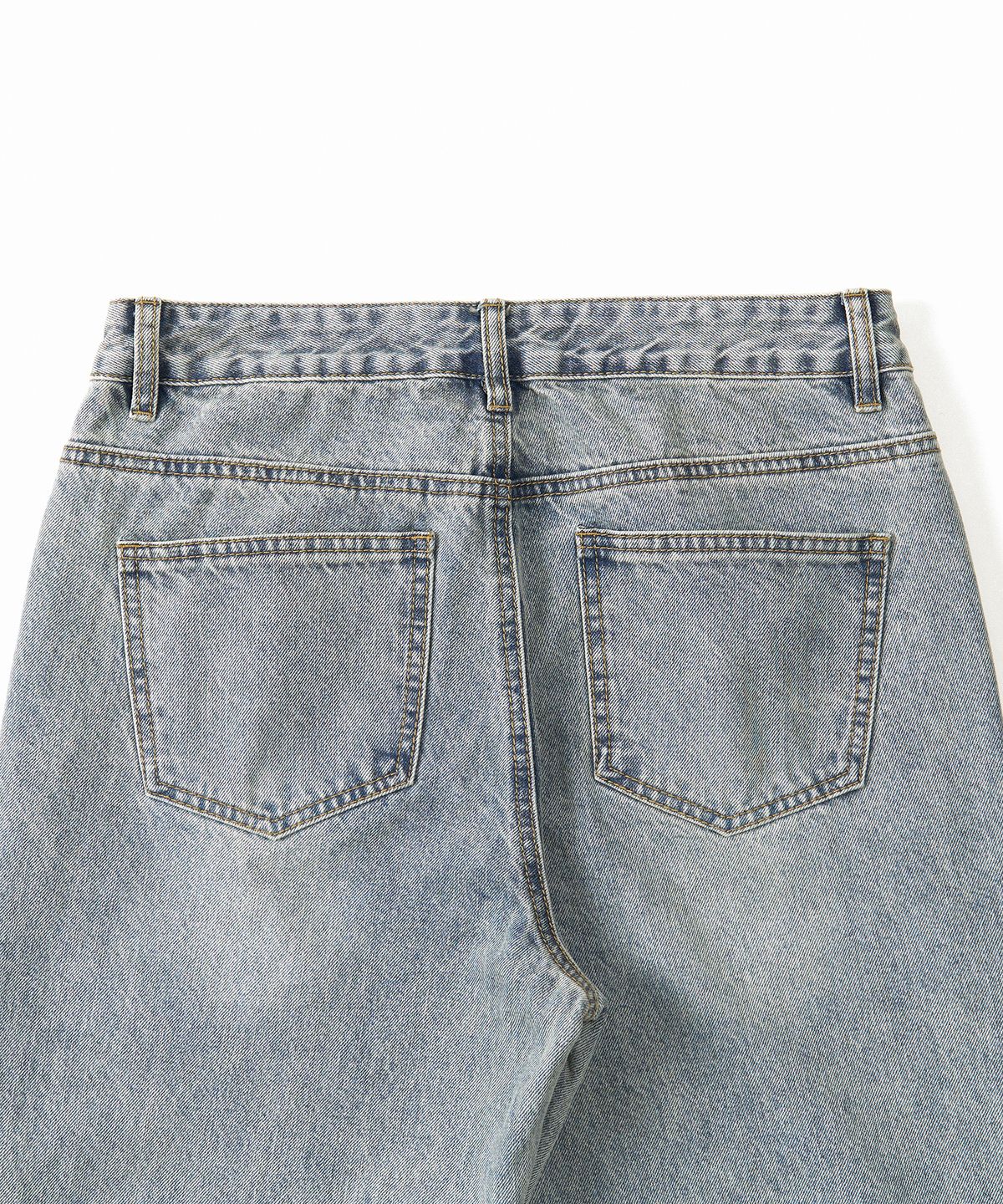 엑스컨테이너(EXCONTAINER) WIDE DENIM PANTS (VINTAGE BLUE)