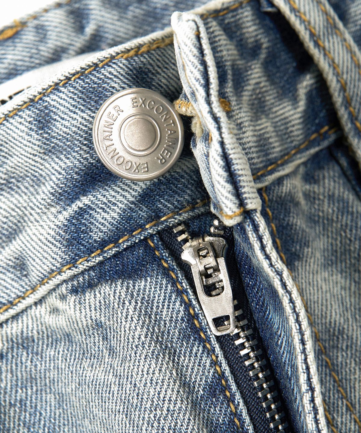 엑스컨테이너(EXCONTAINER) WIDE DENIM PANTS (VINTAGE BLUE)