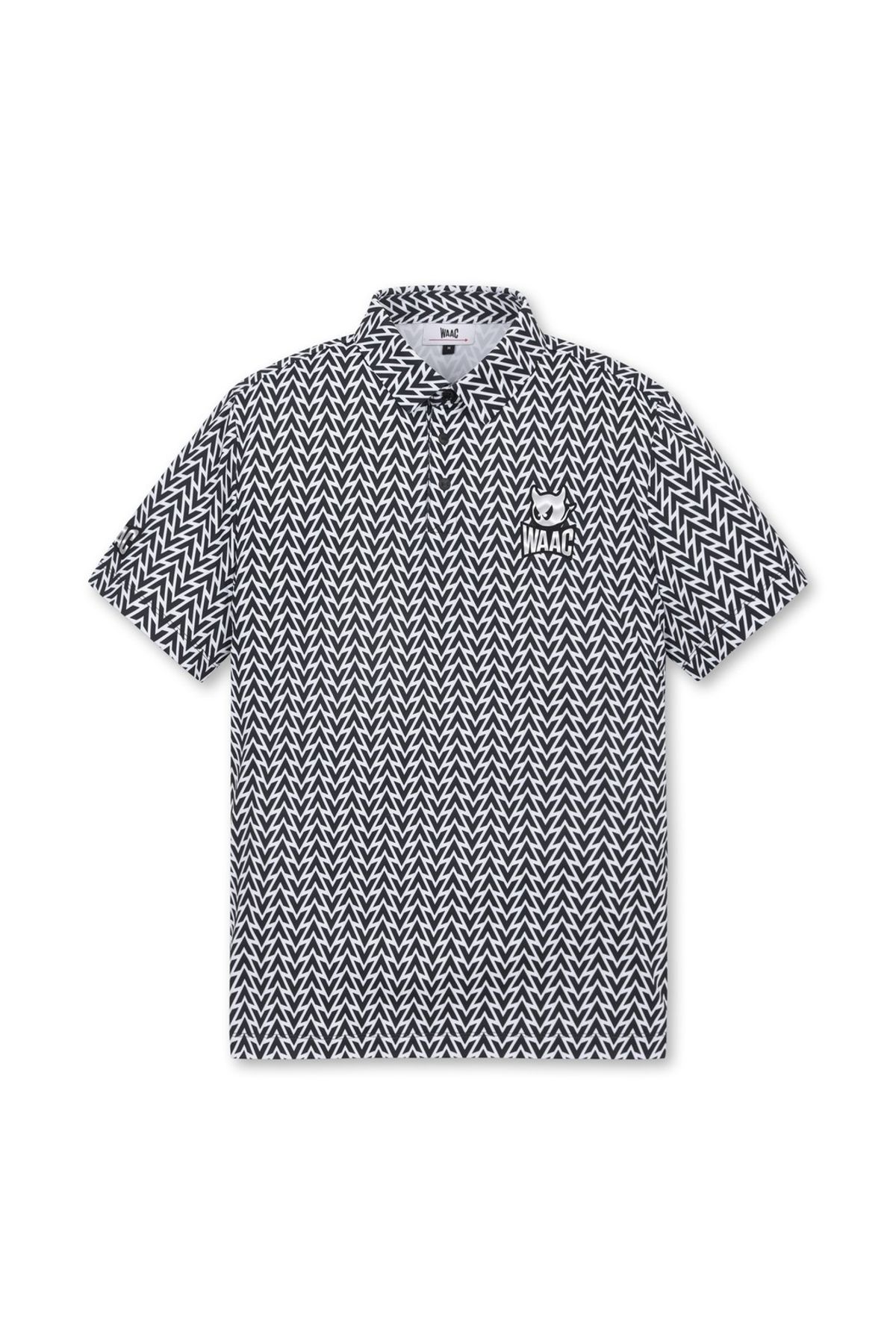 왁(WAAC) Men Arrow Pattern SS Polo_WMTCM25906BKX