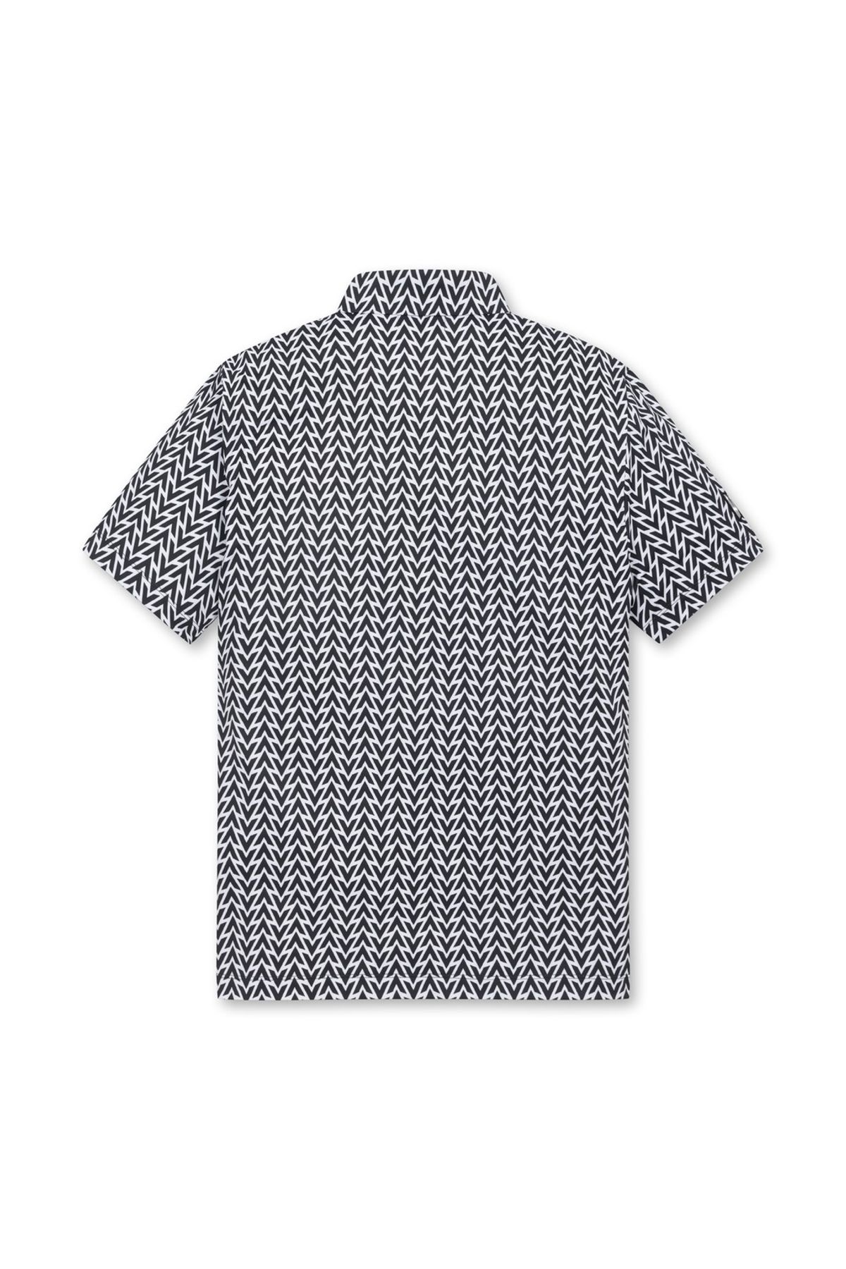 왁(WAAC) Men Arrow Pattern SS Polo_WMTCM25906BKX