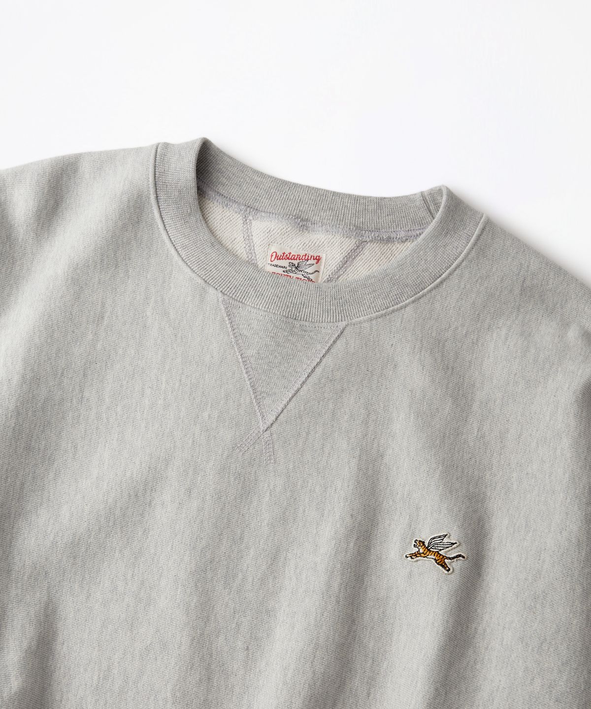 아웃스탠딩(OUTSTANDING) MIGHTY TIGER LOGO SWEAT_3%MELANGE GRAY