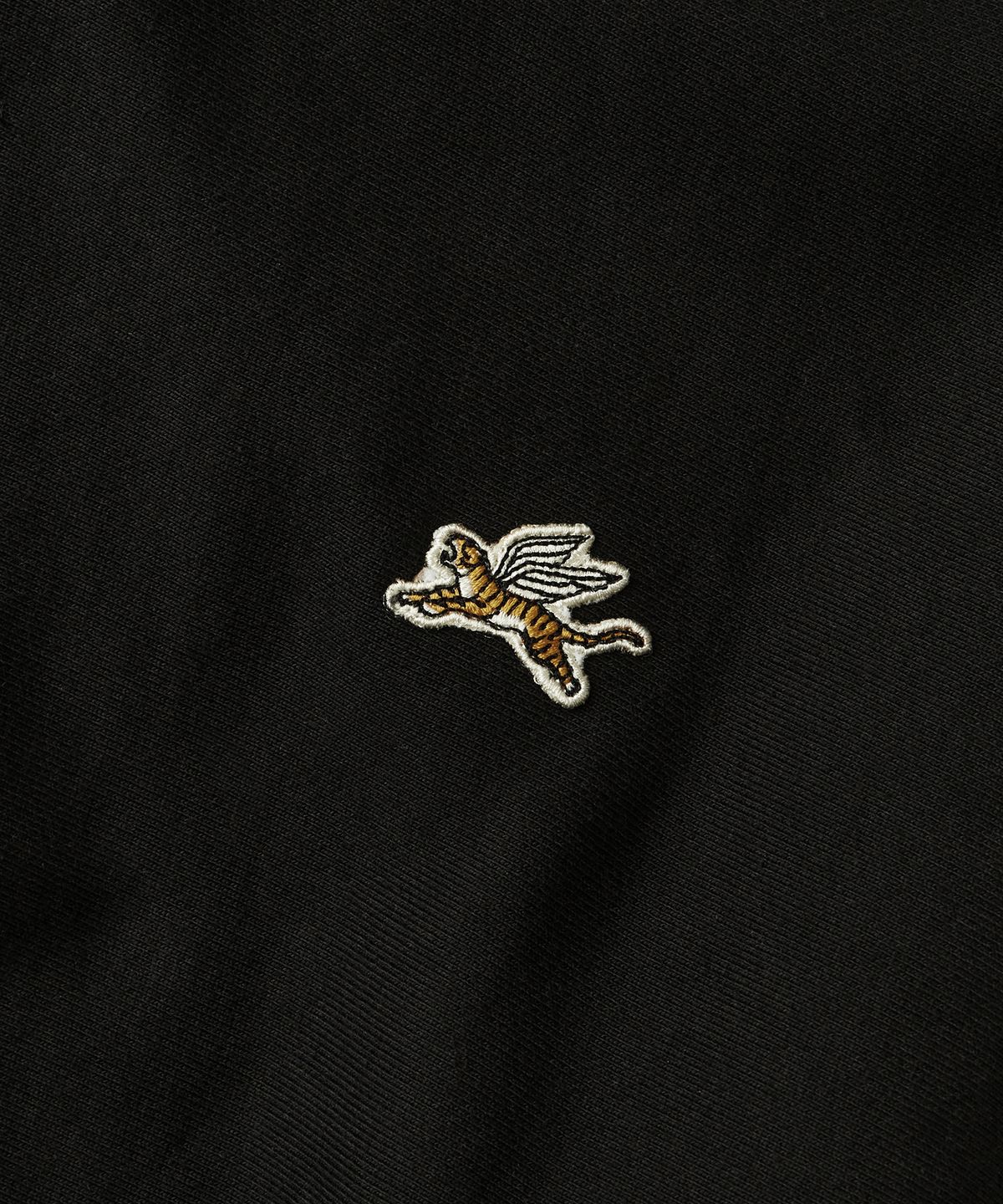 아웃스탠딩(OUTSTANDING) MIGHTY TIGER LOGO HOOD SWEAT_BLACK