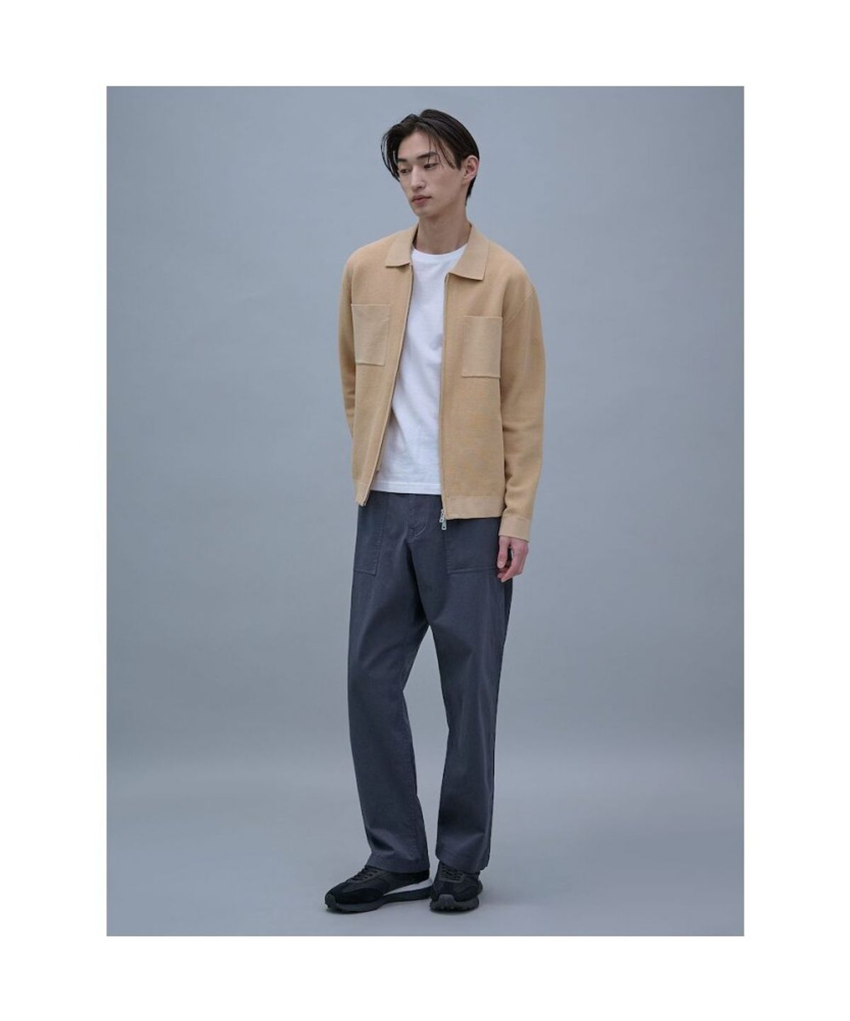 시프트지(SHIFT.G) Zipup Cardigan  Beige