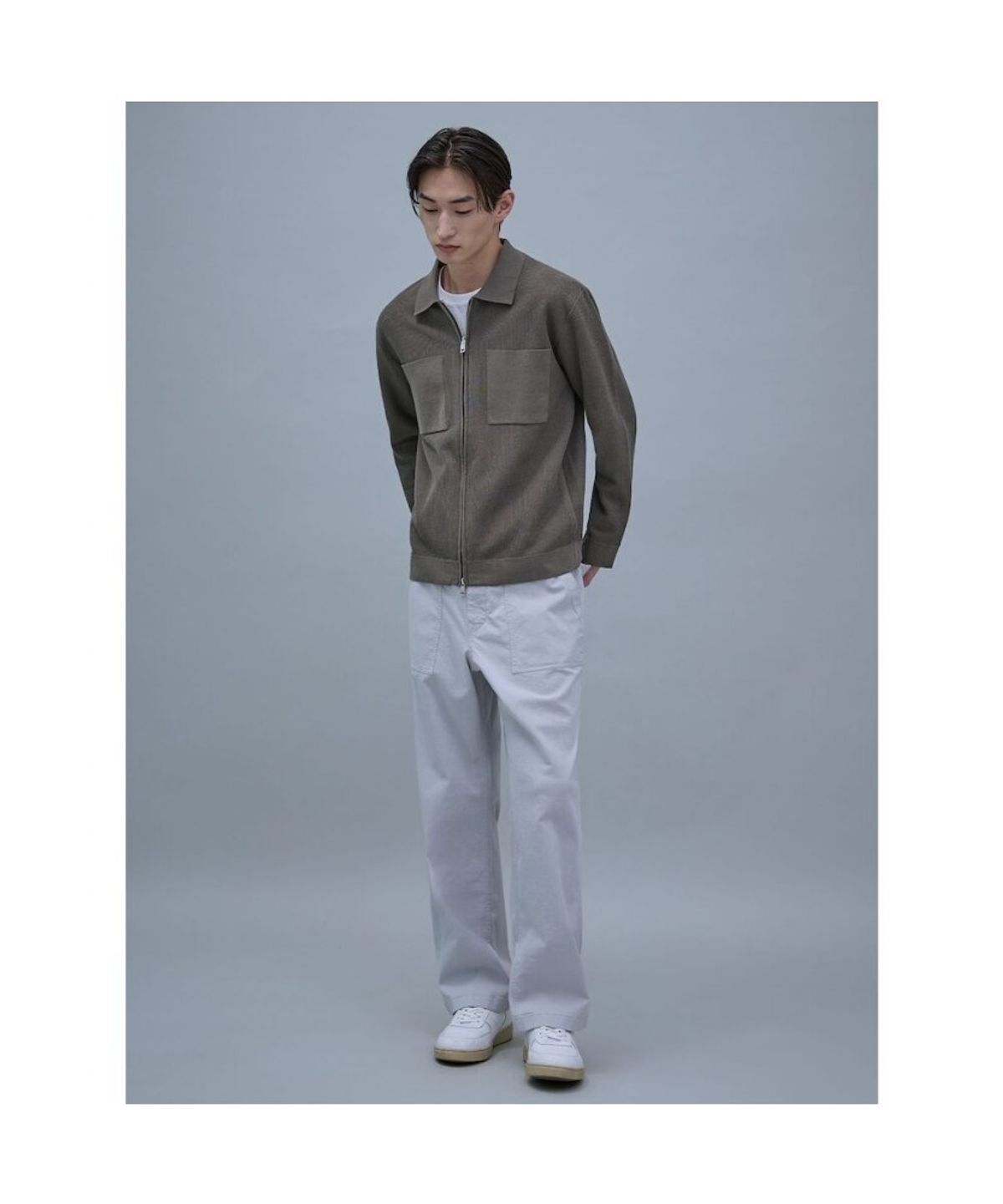 시프트지(SHIFT.G) Zipup Cardigan  Khaki