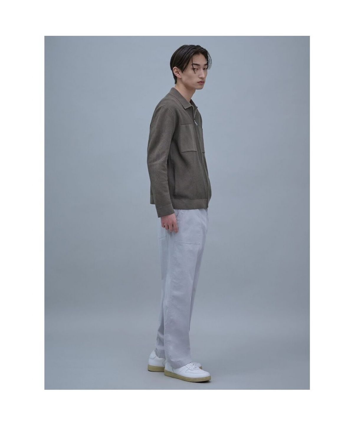시프트지(SHIFT.G) Zipup Cardigan  Khaki
