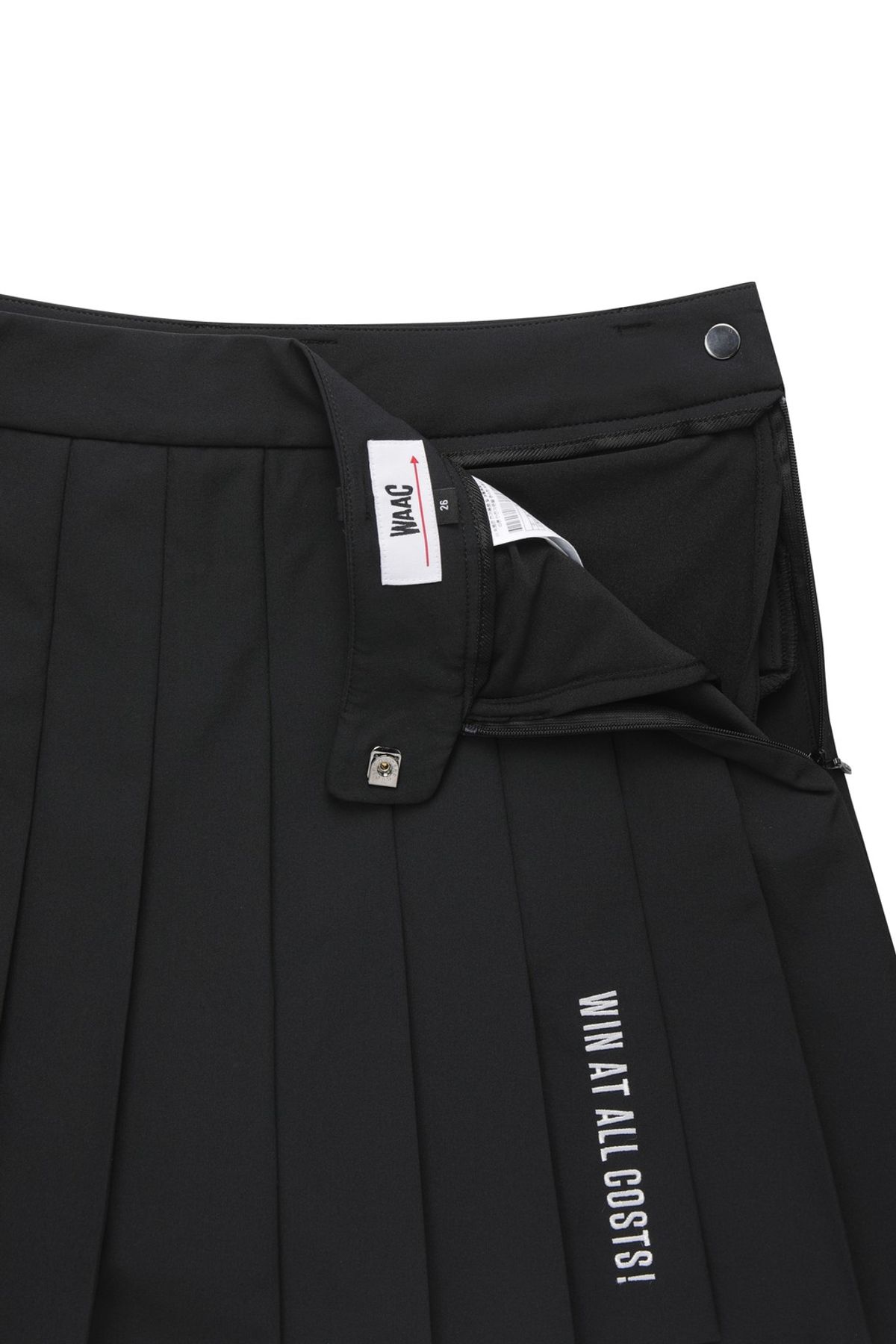 왁(WAAC) Women Semi High waist A-line skort_WWKCM25902BKX