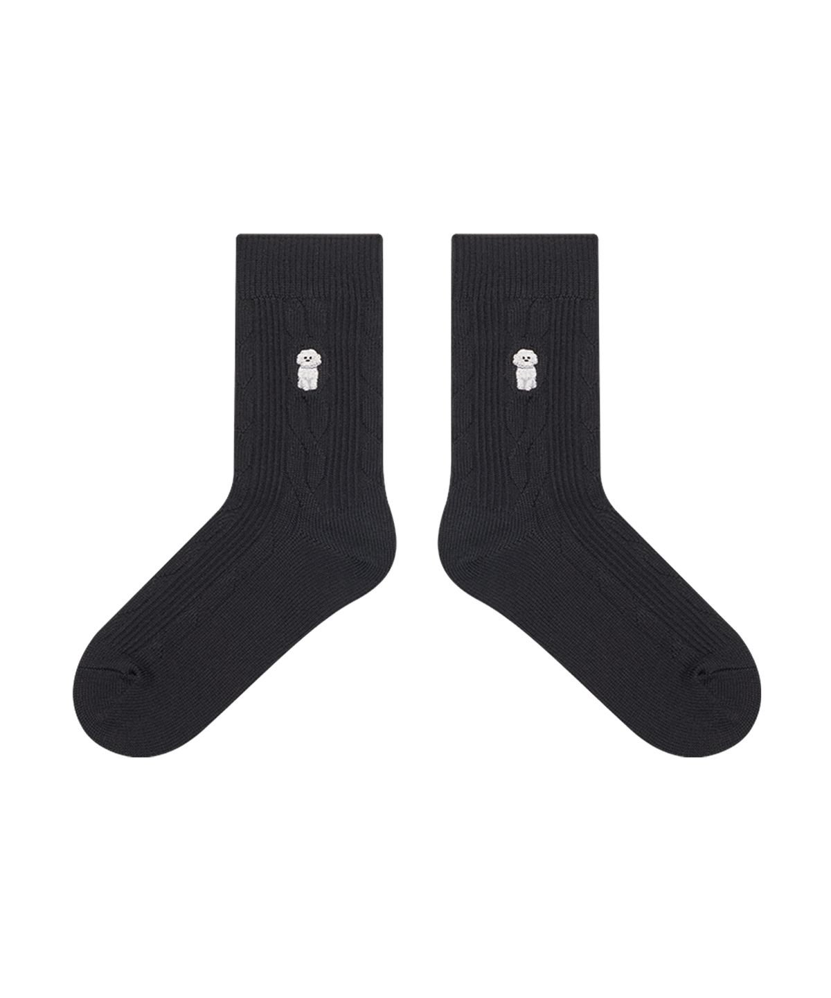 스튜디오 싹스탑(STUDIO SOCKSTOP) [3PACK] 여성 코지 트위스트 꽈배기 중목 양말_2colors