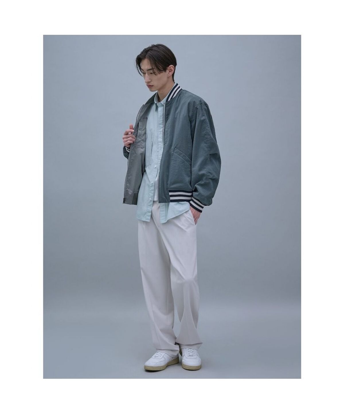 시프트지(SHIFT.G) Reversible Aviator Jumper  Khaki