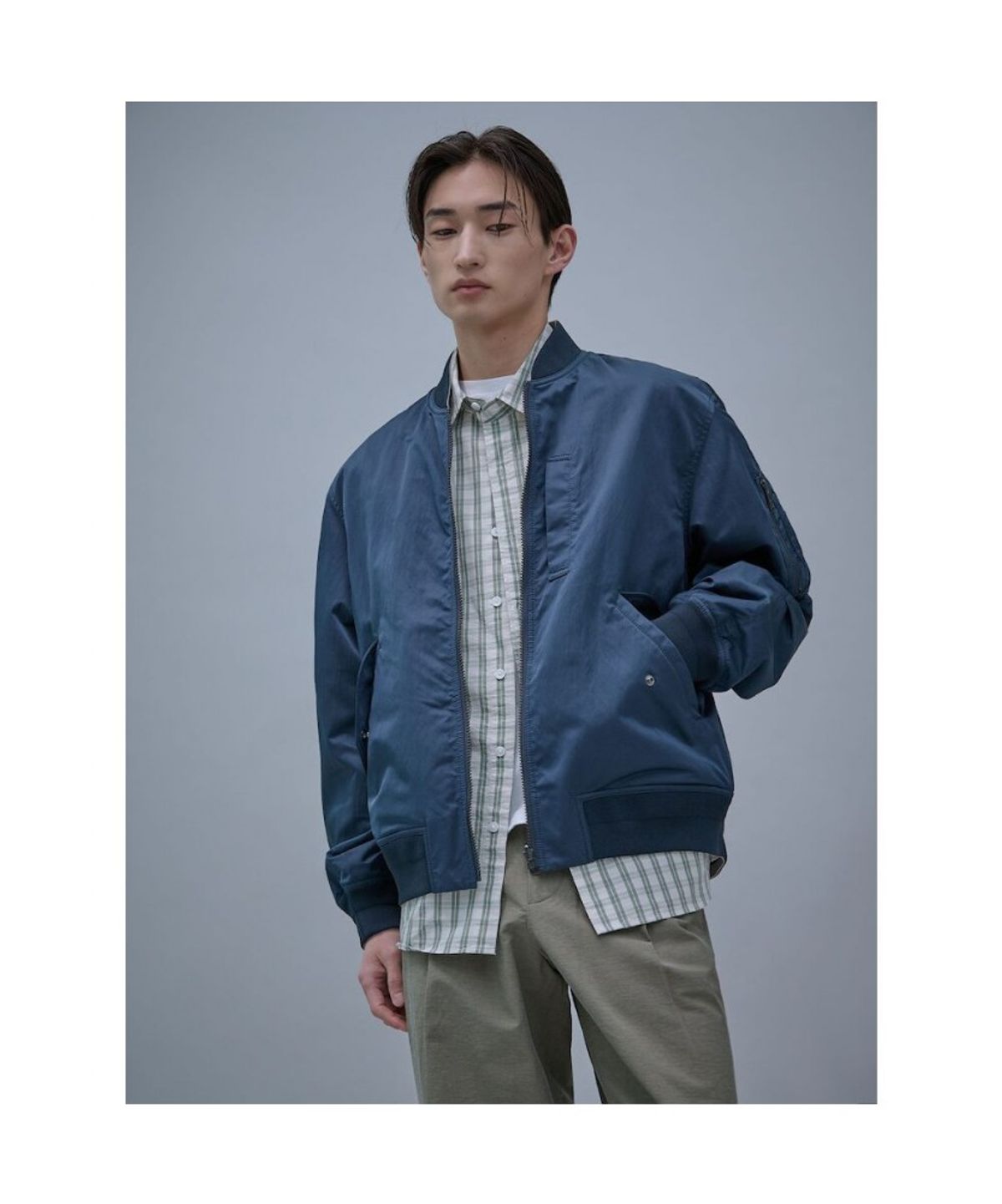 시프트지(SHIFT.G) Reversible Aviator Jumper  Navy