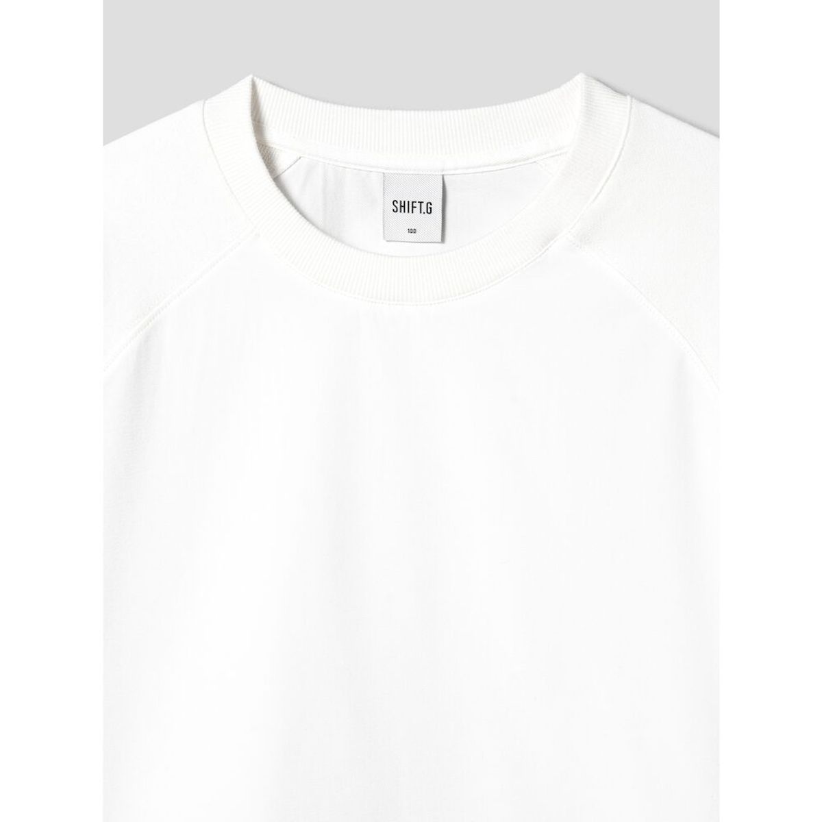 시프트지(SHIFT.G) Woven Mix Sweatshirts  White
