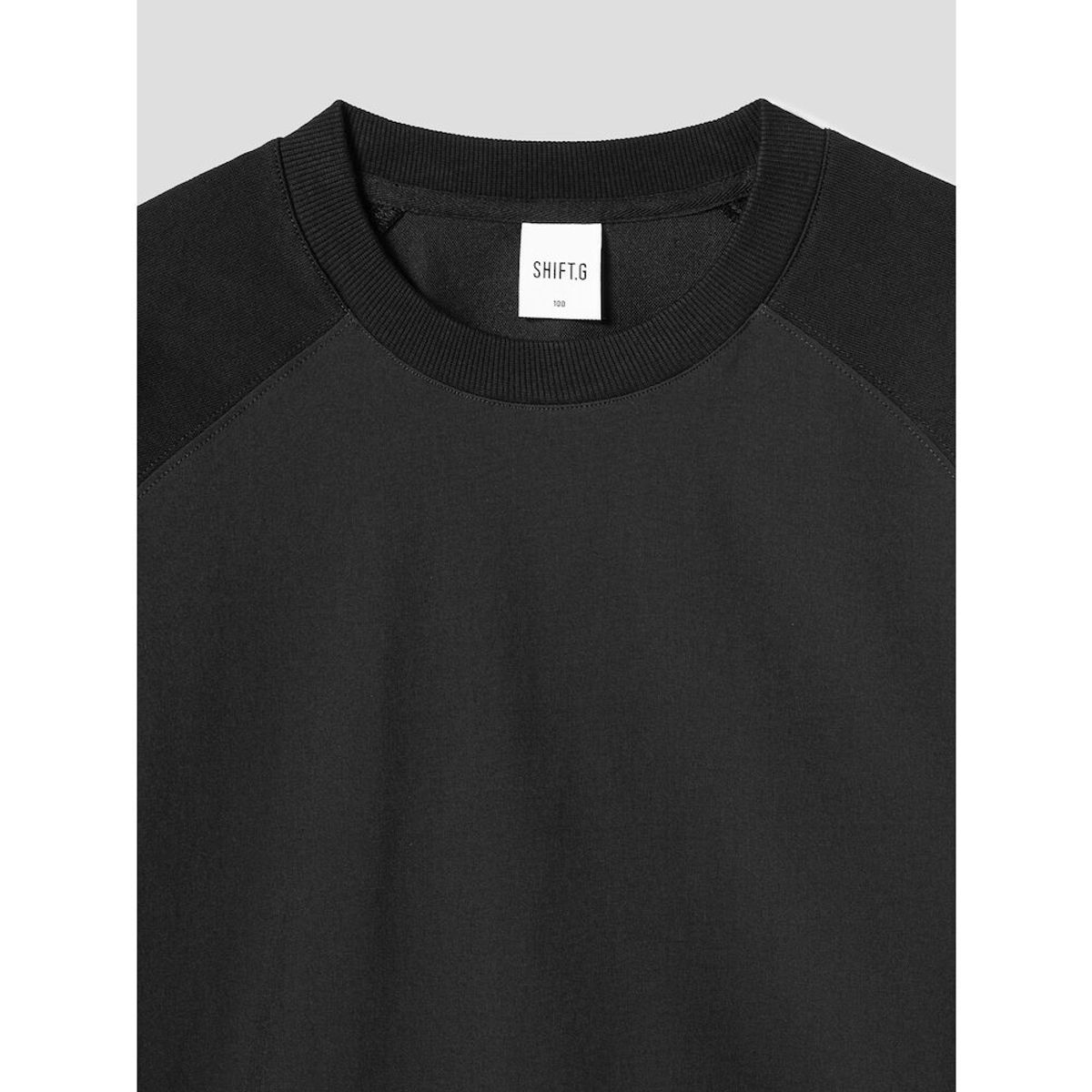 시프트지(SHIFT.G) Woven Mix Sweatshirts  Black