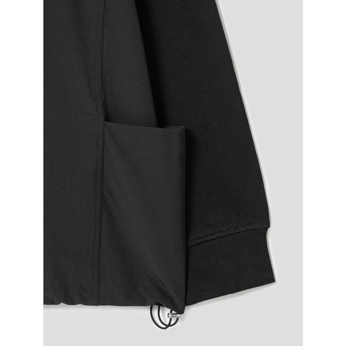 시프트지(SHIFT.G) Woven Mix Sweatshirts  Black