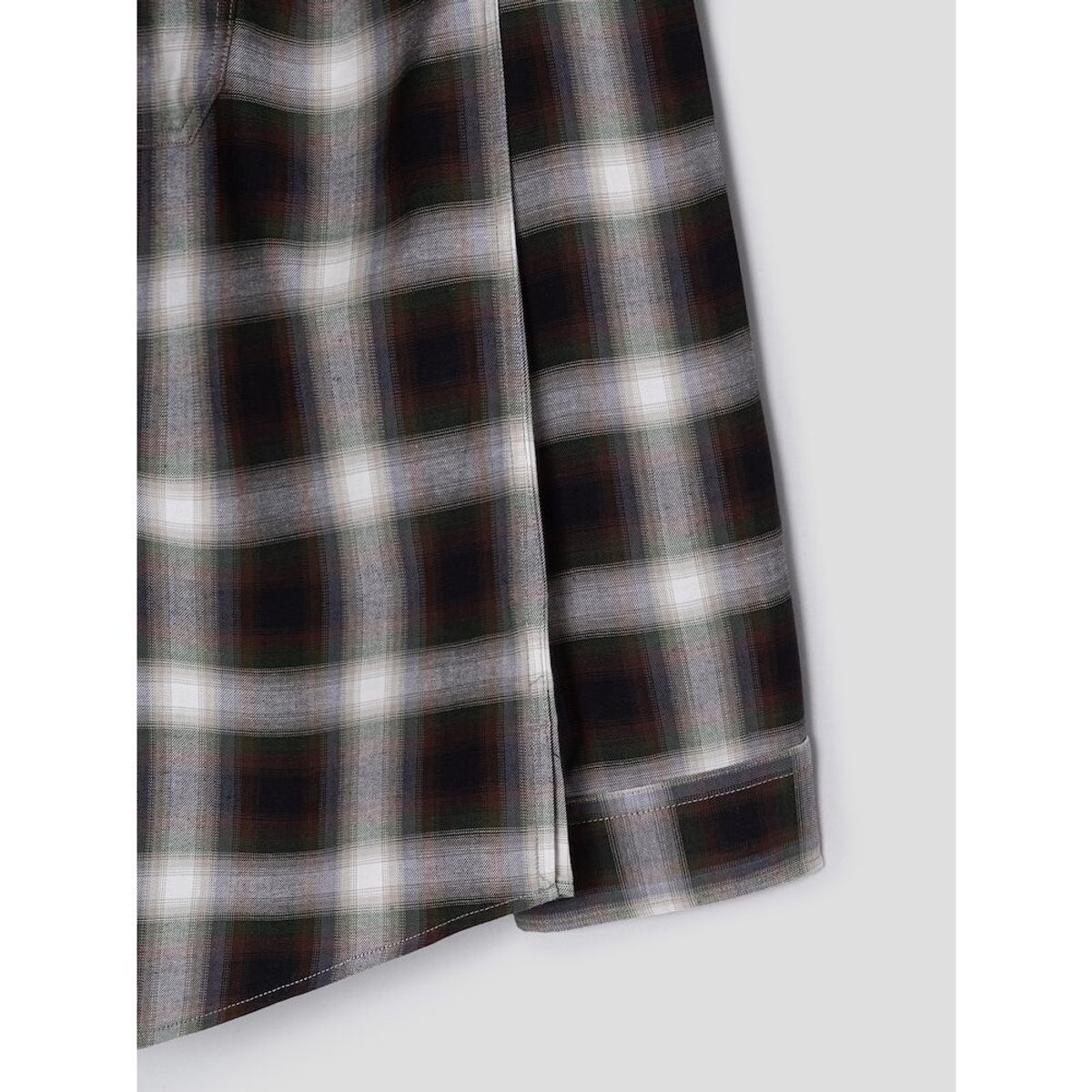 시프트지(SHIFT.G) Ombre Check Cloud Shirts  Brown