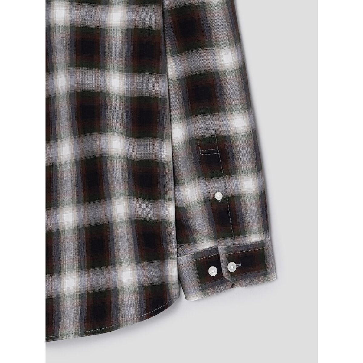 시프트지(SHIFT.G) Ombre Check Cloud Shirts  Brown