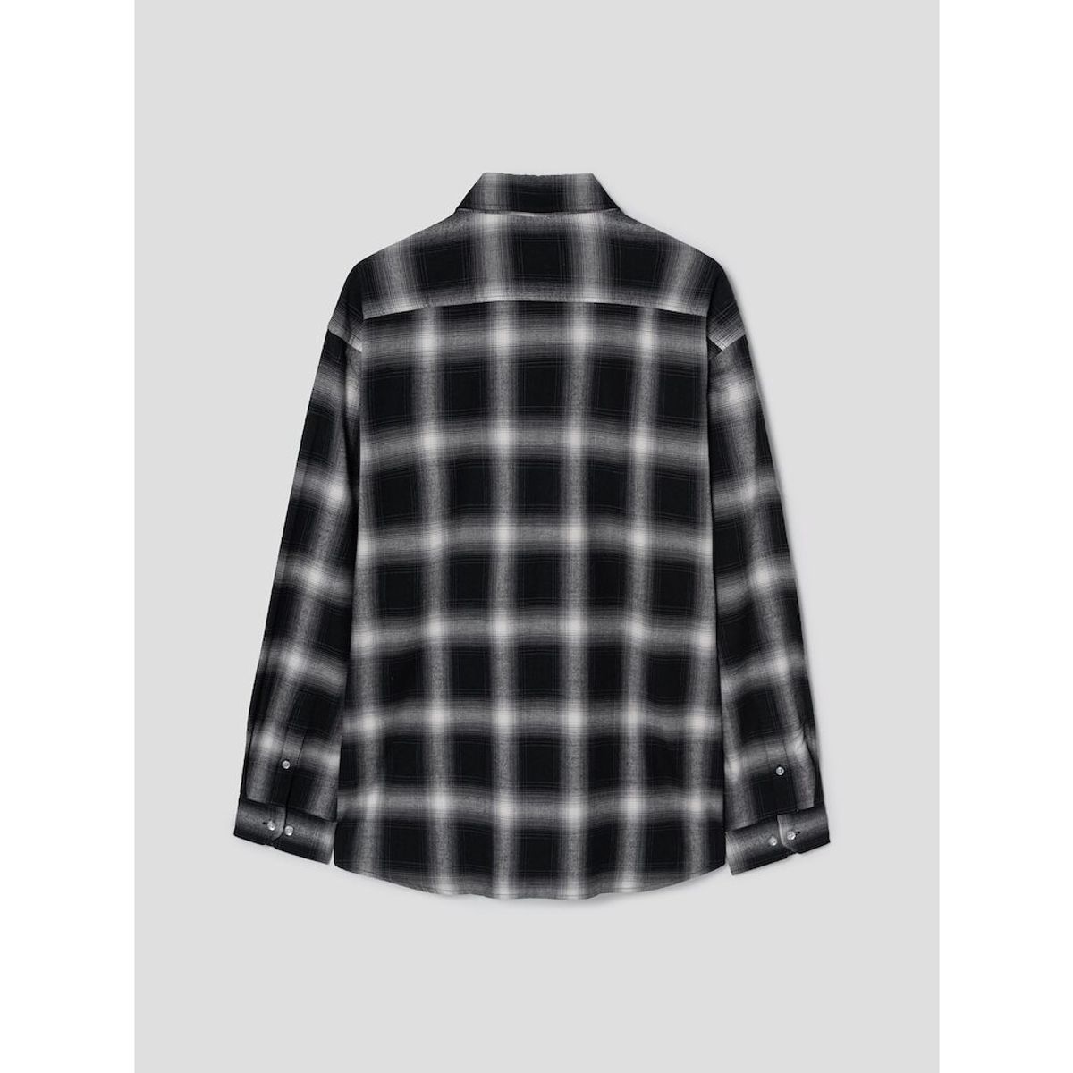시프트지(SHIFT.G) Ombre Check Cloud Shirts  Black