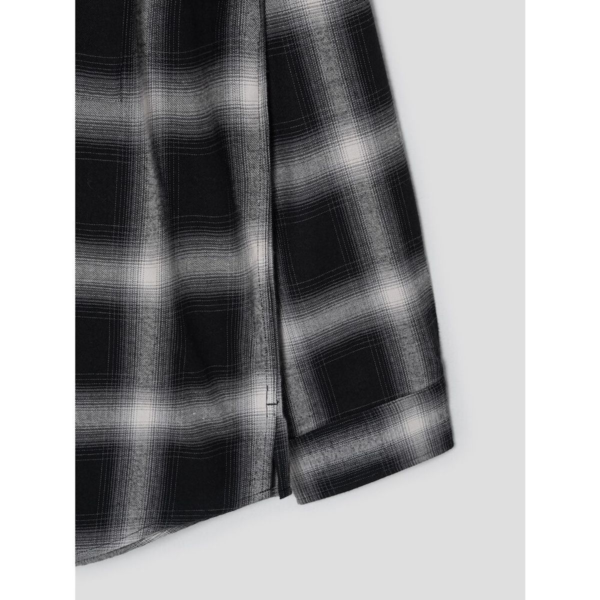 시프트지(SHIFT.G) Ombre Check Cloud Shirts  Black