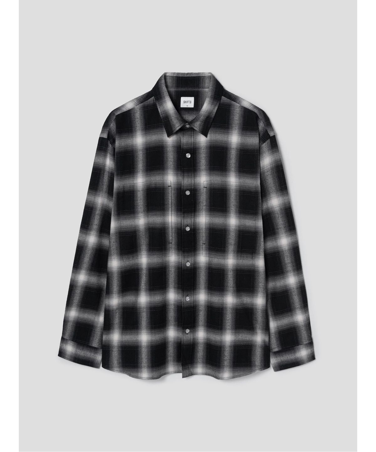 시프트지(SHIFT.G) Ombre Check Cloud Shirts  Black