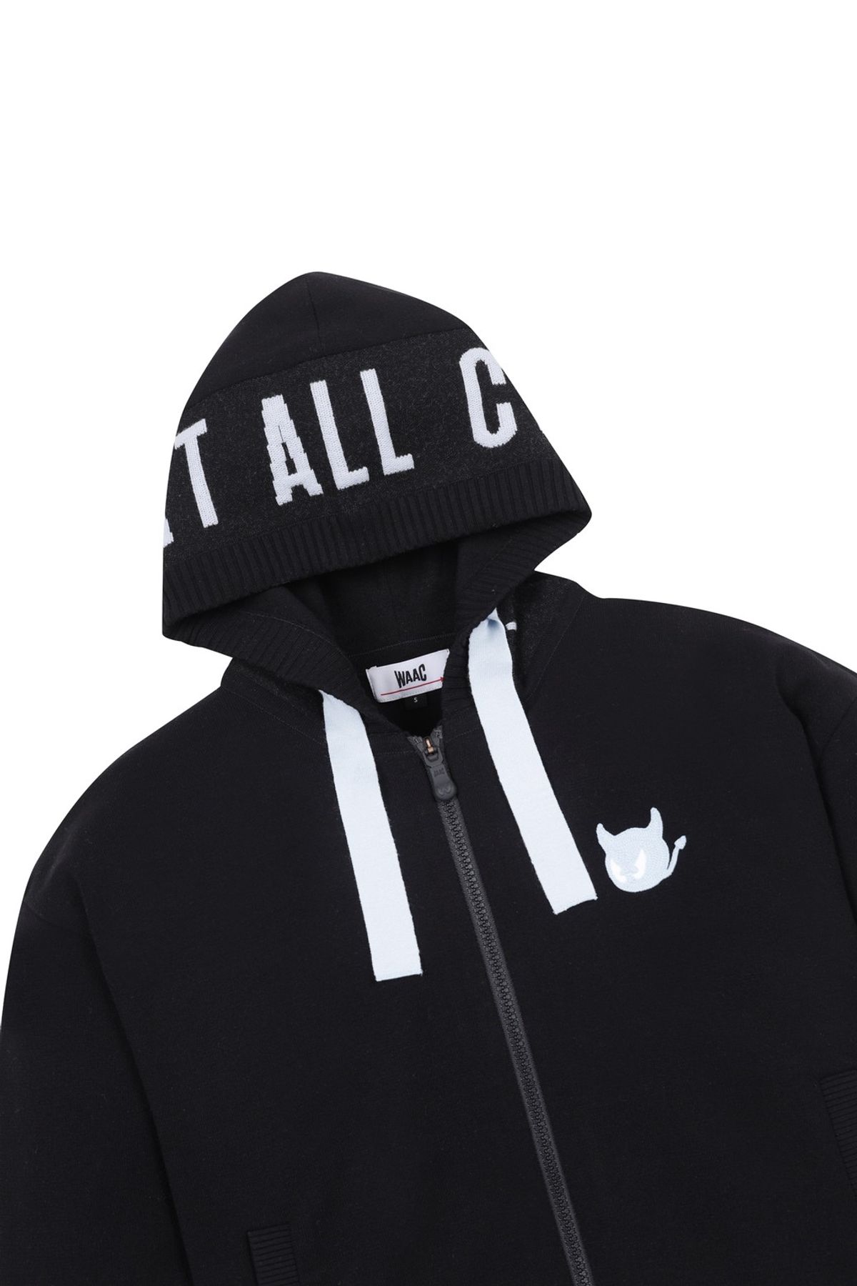 왁(WAAC) Women WAAC THE ORIGINAL Hoodie Full-zip Sweater_WWWAS25132BKX