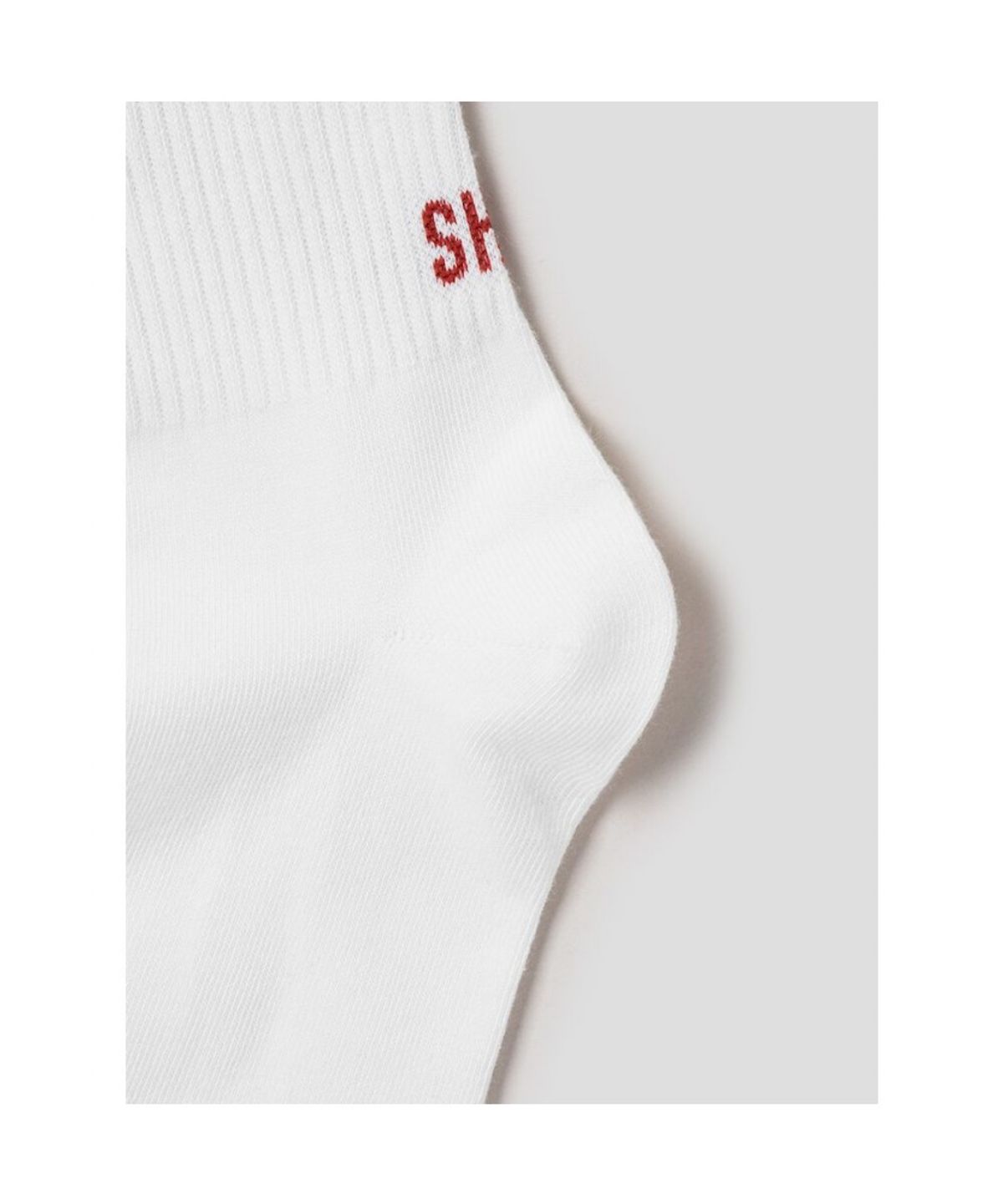 시프트지(SHIFT.G) Stripe Back Logo Casual Socks  White