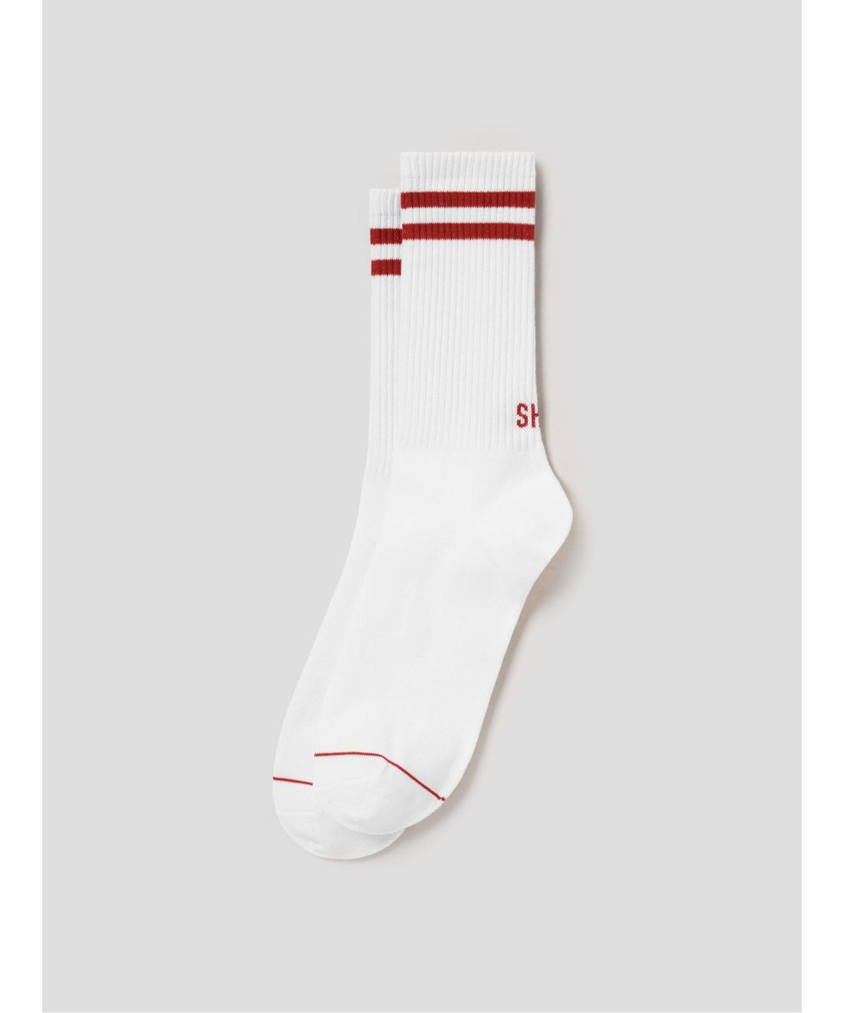 시프트지(SHIFT.G) Stripe Back Logo Casual Socks  White