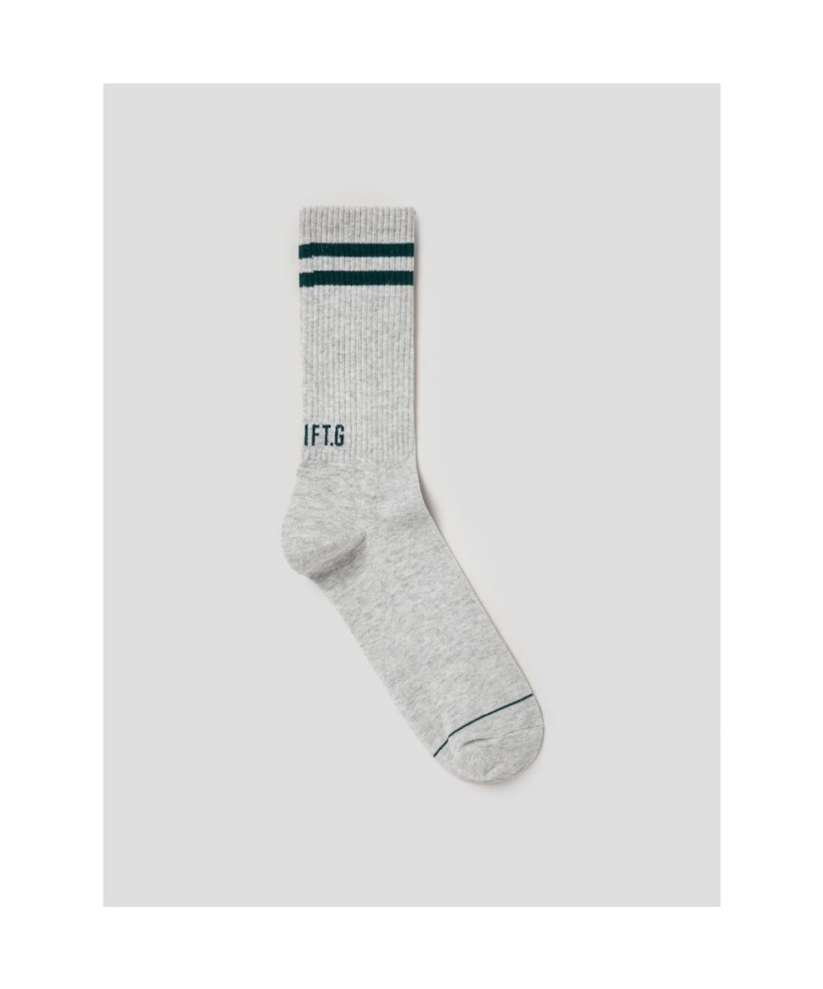 시프트지(SHIFT.G) Stripe Back Logo Casual Socks  Light Grey