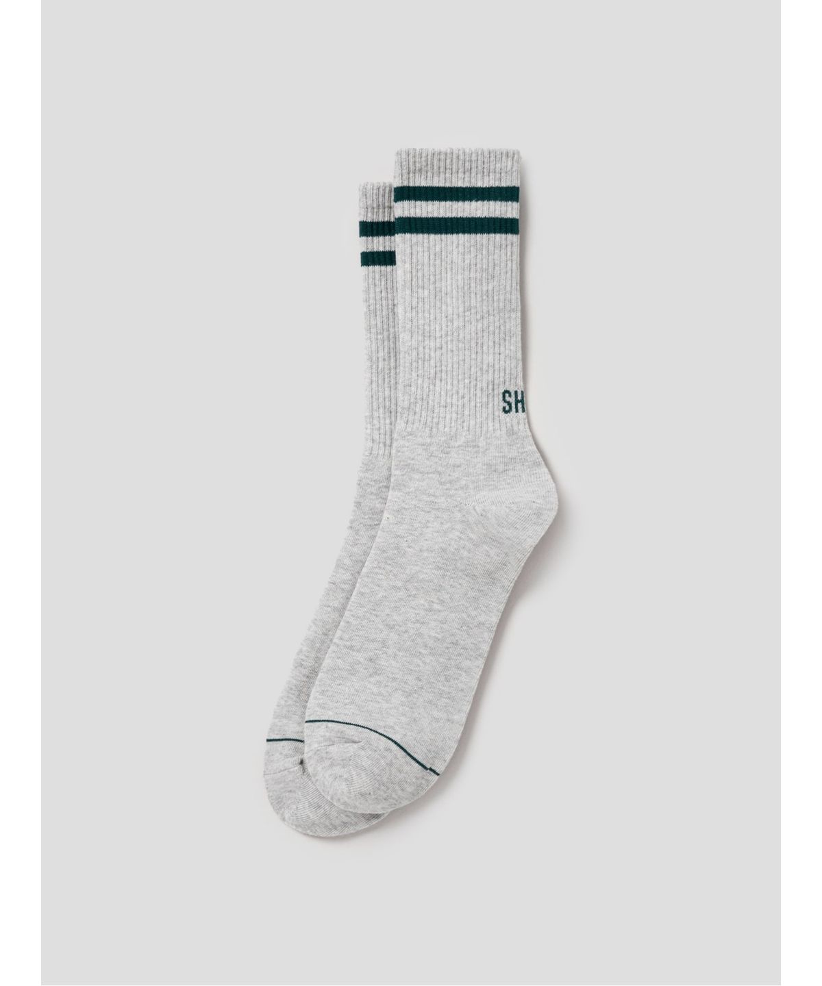 시프트지(SHIFT.G) Stripe Back Logo Casual Socks  Light Grey