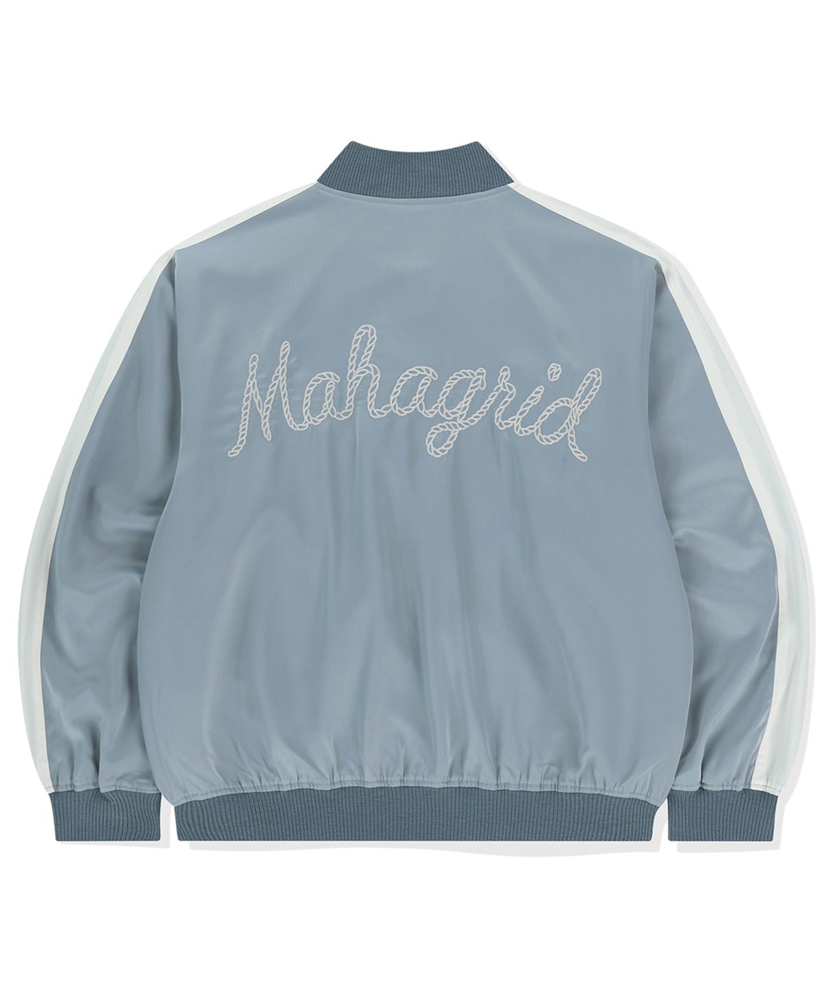 마하그리드(MAHAGRID) ROPE LOGO SATIN JACKET BLUE(MG2FSMJ246A)