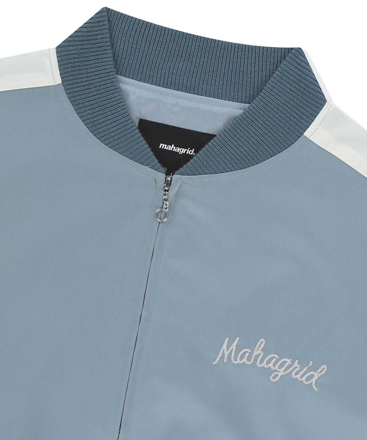 마하그리드(MAHAGRID) ROPE LOGO SATIN JACKET BLUE(MG2FSMJ246A)