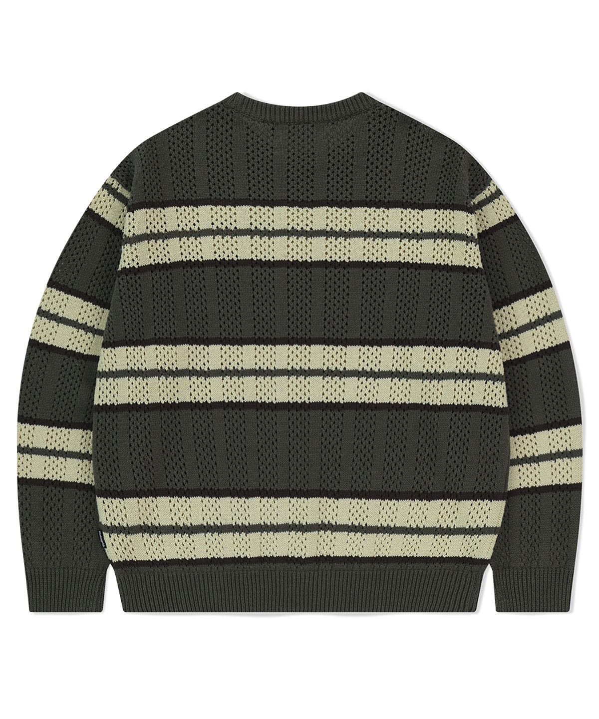 마하그리드(MAHAGRID) MESH STRIPE KNIT KHAKI(MG2FSMK611A)