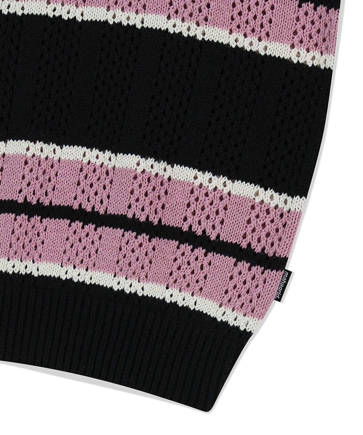 마하그리드(MAHAGRID) MESH STRIPE KNIT BLACK(MG2FSMK611A)