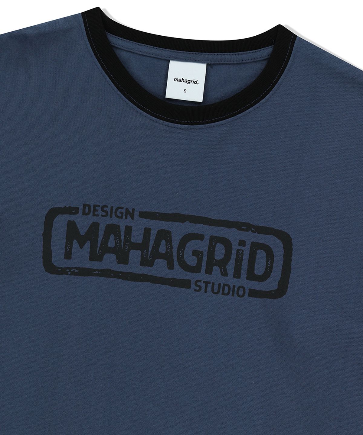 마하그리드(MAHAGRID) BANNER LOGO LAYERED LS TEE NAVY(MG2FSMM555A)