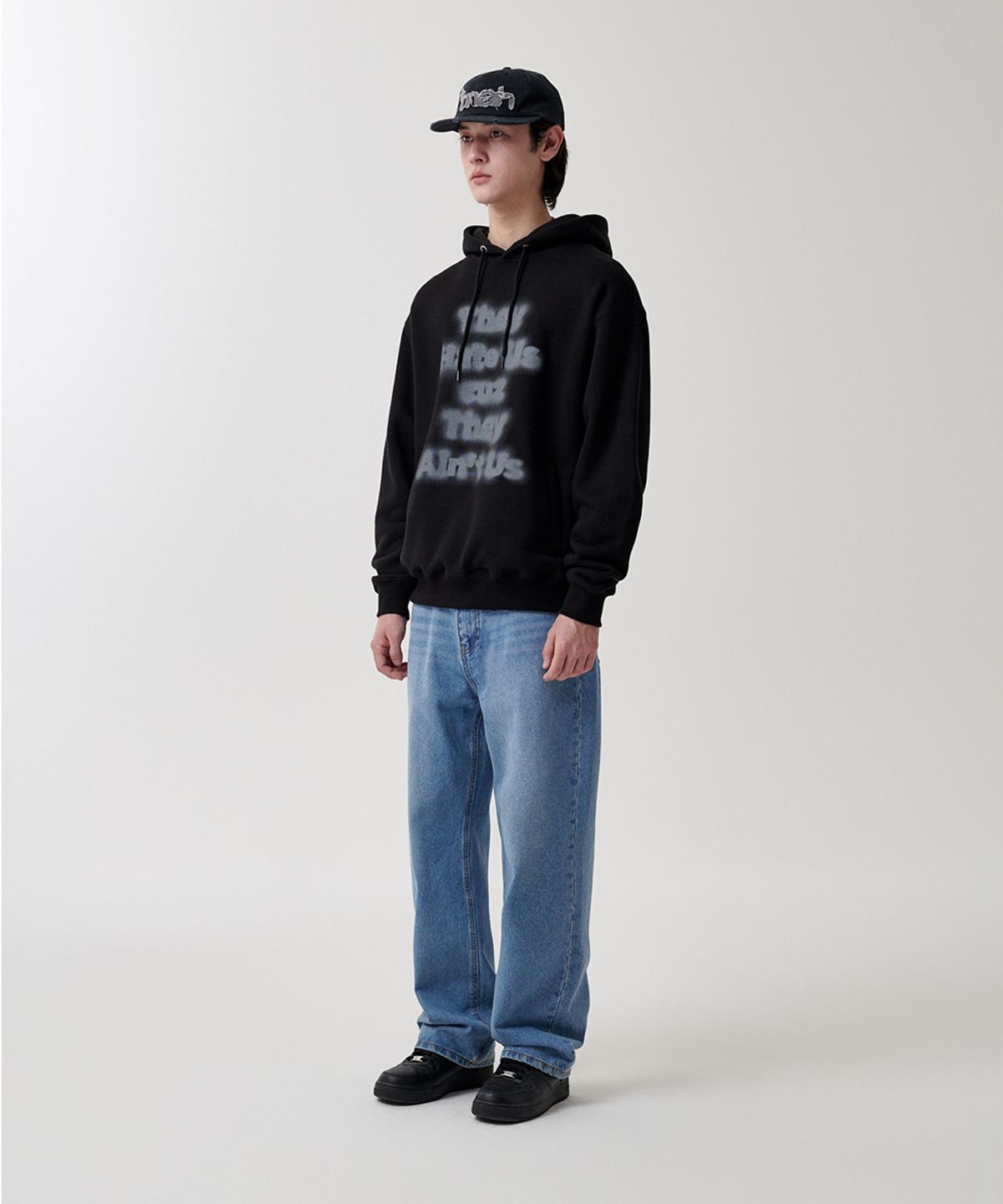 마하그리드(MAHAGRID) AIN’T US BLUR HOODIE BLACK(MG2FSMM406A)