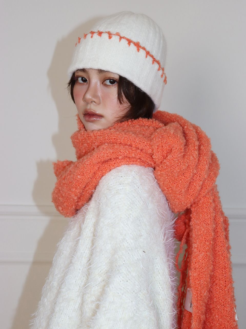 小物 LAD MUSICIAN ALPACA SHAGGY KNIT SNOOD Quinn Sherpa Snood