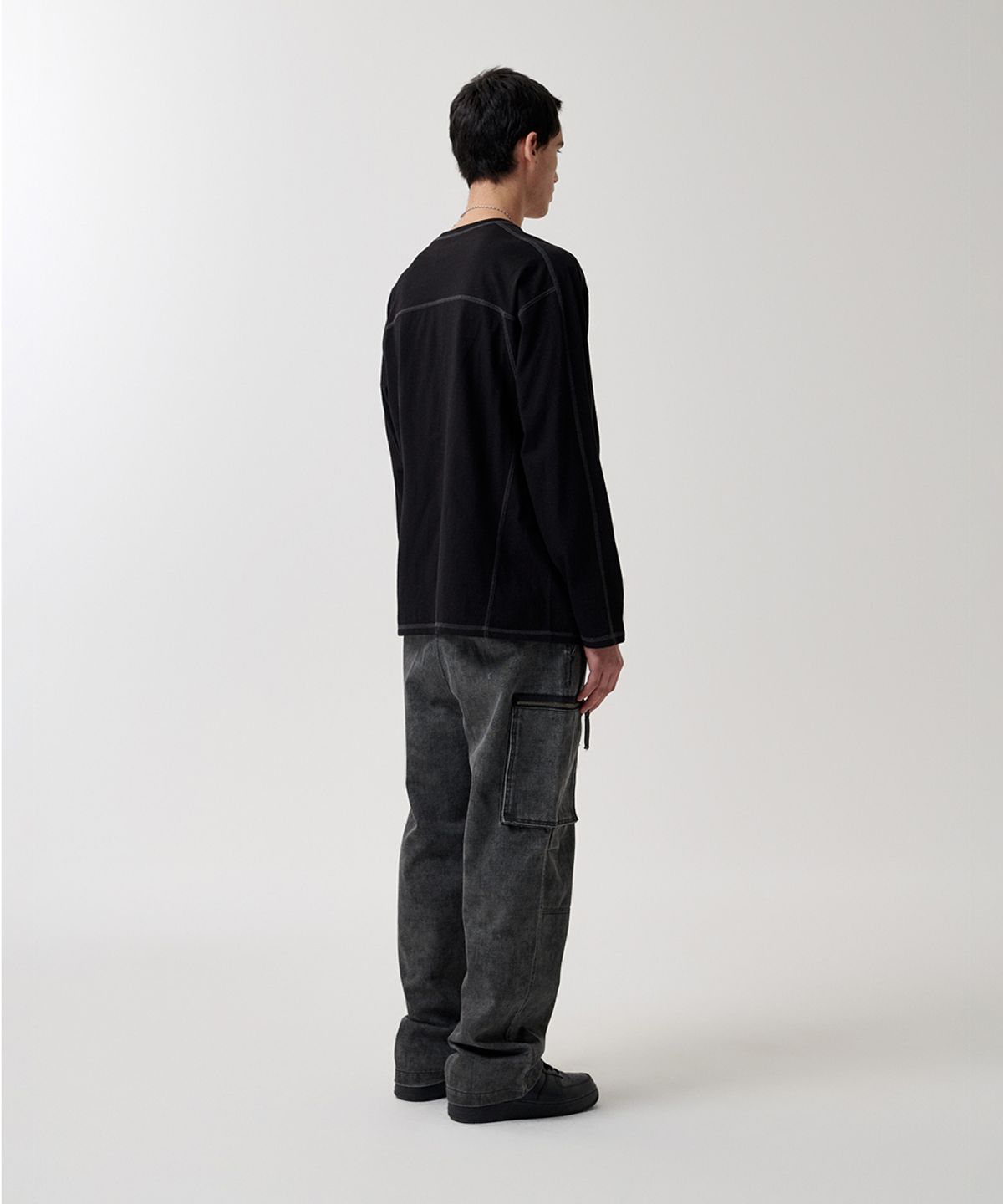마하그리드(MAHAGRID) WASHED UTILITY PANT CHARCOAL(MG2FSMD121A)