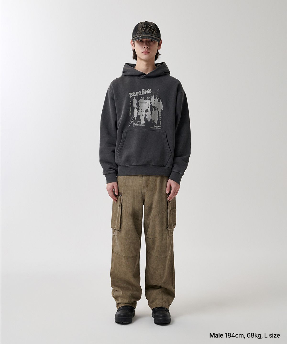 마하그리드(MAHAGRID) WASHED UTILITY PANT KHAKI(MG2FSMD121A)