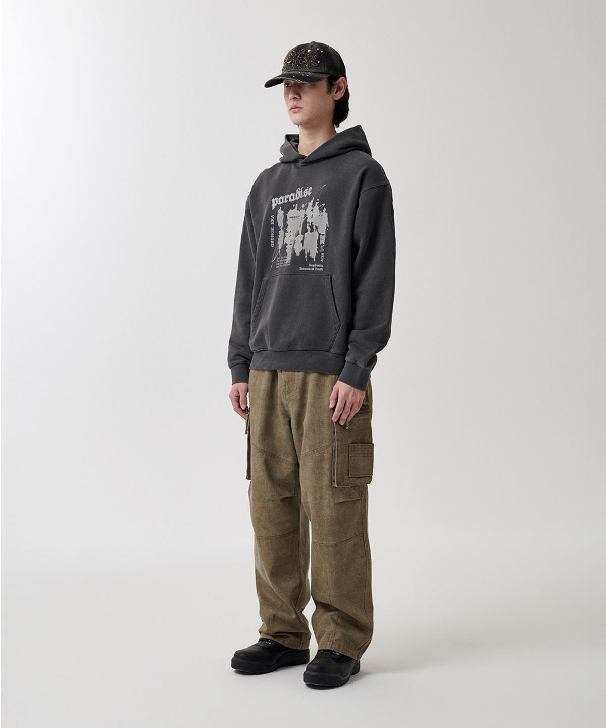 마하그리드(MAHAGRID) WASHED UTILITY PANT KHAKI(MG2FSMD121A)