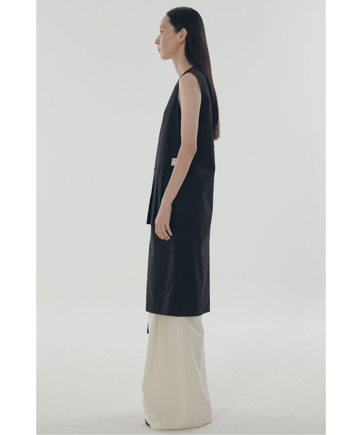 래코드(RECODE) Raw Edged Two Tuck Pants_RQPAS25531IVX