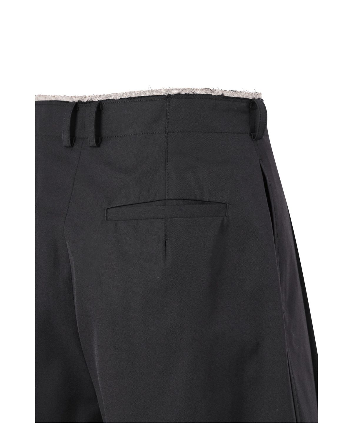 래코드(RECODE) Raw Edged Two Tuck Pants_RQPAS25531BKX